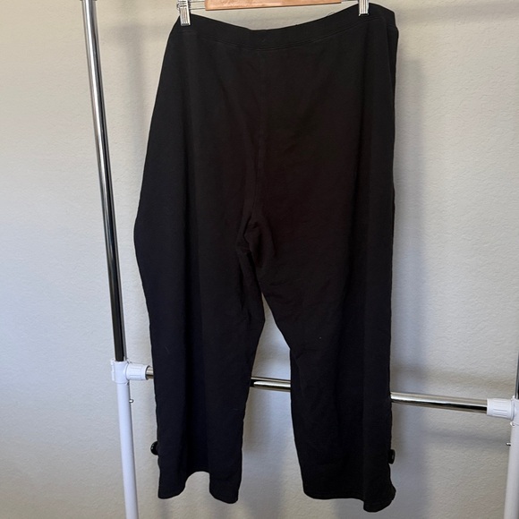 Plus Size Cold Water Creek Black Capri Lounge Pants 2X - Picture 4 of 5